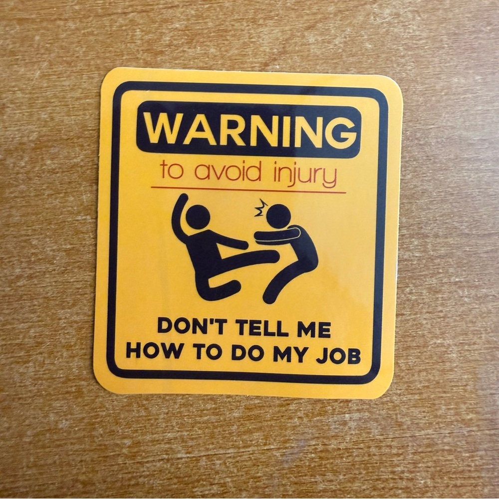 Playful‎ Yellow Warning Sticker for Home